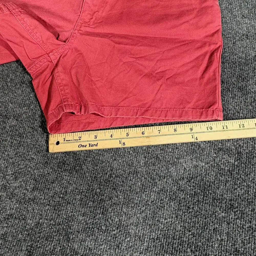 Tommy Hilfiger Shorts Womens 10 Red Pink Twill Chino Classic Fit Casual Summer